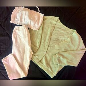 Girls Size Small Mint Green 3 Piece Summer Set